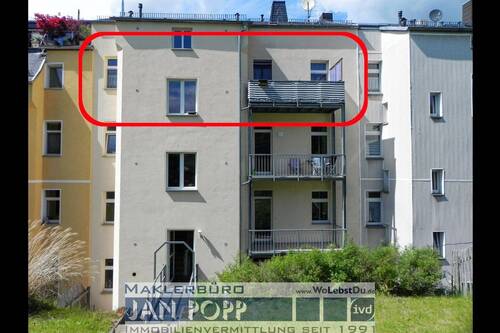 Ansicht vom Garten - 4 Zimmer Etagenwohnung zur Miete in Greiz