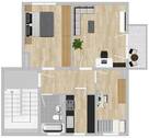 Grundriss - 3 Zimmer Etagenwohnung zur Miete in Riesa