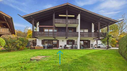 Gartenansicht - 3 Zimmer Etagenwohnung zum Kaufen in Seebruck