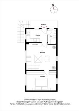 Obergeschoss mit Beispielmöblierung - 