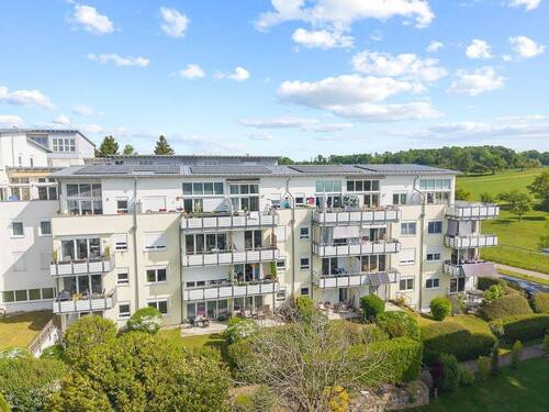 Hausansicht (Dachterrasse) - 3 Zimmer Etagenwohnung in Friedrichshafen