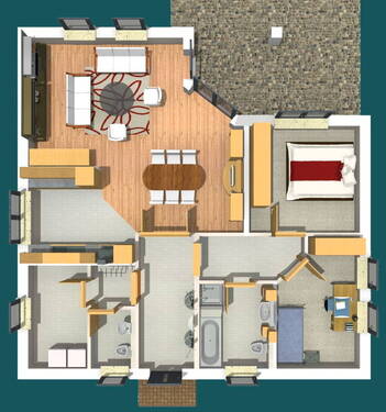 DUMAX B 104 EG - 3D - 3 Zimmer Bungalow zum Kaufen in Drebber