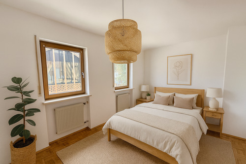 Einrichtungsbeispiel Schlafzimmer KI generiert - 