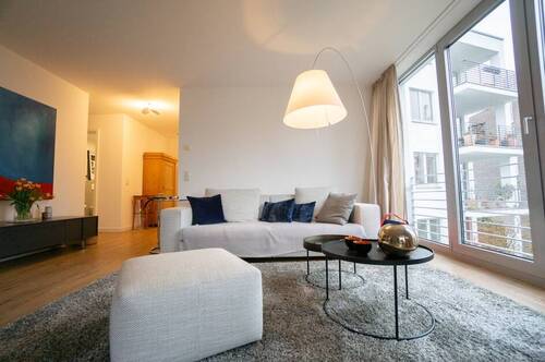 Wohnzimmer - Etagenwohnung mit 110,80 m&sup2; in Düsseldorf zur Miete