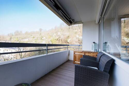 Die überdachte Loggia - Etagenwohnung mit 92,00 m&sup2; in Grenzach-Wyhlen zum Kaufen