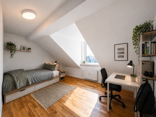 Schlafzimmer - Etagenwohnung mit 41,00 m&sup2; in Düsseldorf zur Miete