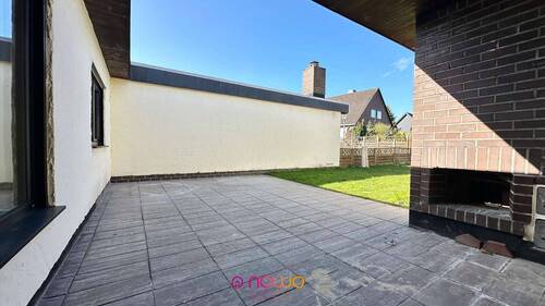 Terrasse mit Außenkamin - 