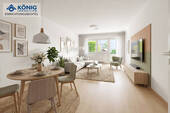Wohnzimmer gestagt - 3 Zimmer Etagenwohnung in Mainz