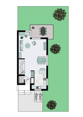 Erdgeschoss - Reihenendhaus mit 142,30 m² in Kirchheim unter Teck zum Kaufen