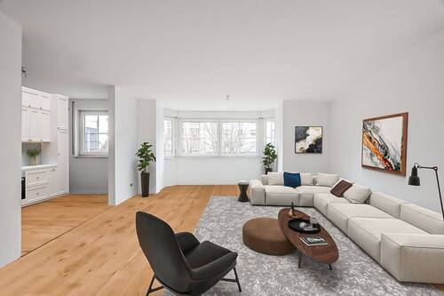 Wohnbereich - 4 Zimmer Etagenwohnung zum Kaufen in Frankfurt am Main