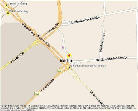 Kartenausschnitt - 1 Zimmer Etagenwohnung zur Miete in Berlin