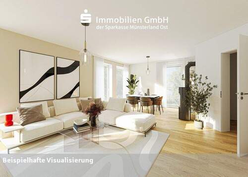 Wohnzimmer - 4 Zimmer Einfamilienhaus zum Kaufen in Warendorf-Freckenhorst