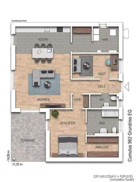 CU962_Prospekt_EG - 3 Zimmer Bungalow zum Kaufen in Süderdonn