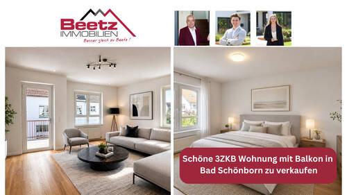 Beetz Immobilien - Balkon, Tageslichtbad,Einbauküche Ein Wohnungskonzept mit Herz in Bad-Schönborn (Langenbrücken)