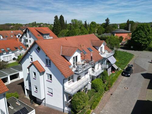 Vogelperspektive - 3 Zimmer Etagenwohnung zum Kaufen in Bad Schönborn / Bad Langenbrücken