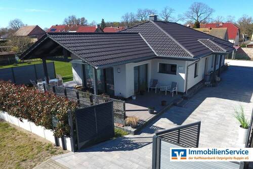 Blick aus der Luft - 4 Zimmer Einfamilienhaus in Fehrbellin Wustrau