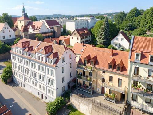 Drohnenansicht - Mehrfamilienhaus, Wohnhaus mit 263,00 m&sup2; in Meißen zum Kaufen