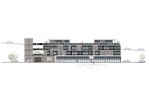 Ansicht Süd - Attraktives Wohn- und Gewerbeprojekt in Grafenau - direkt am Bahnhof