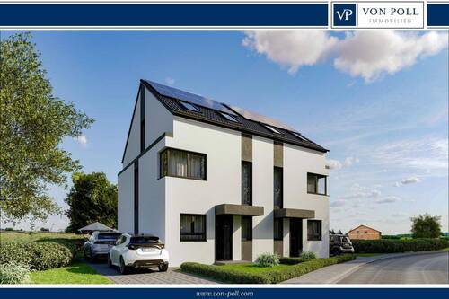 Vorderansicht_ - Schlüsselfertige Neubau Doppelhaushälfte mit gehobener Ausstattung für die ganze Familie!