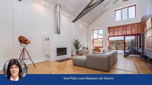Viel Platz zum Relaxen am Kamin - Einzigartig und exklusiv - wohnen in historischem Ambiente!