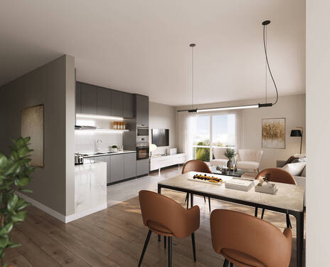 Whg. 02 Wohnen-Kochen-Essen - 