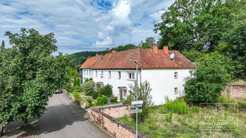 Luftbild - Straßenansicht Doppelhaus - 