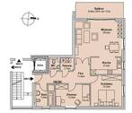 Grundriss WE 6 im 1. OG rechts - 3 Zimmer Etagenwohnung in Holm
