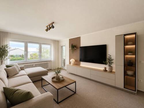 Helles Wohnen eingerichtet mit Zugang zur Loggia - 4 Zimmer Terrassenwohnung in Dietersheim