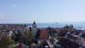 Blick Drohne zum Bodensee - 