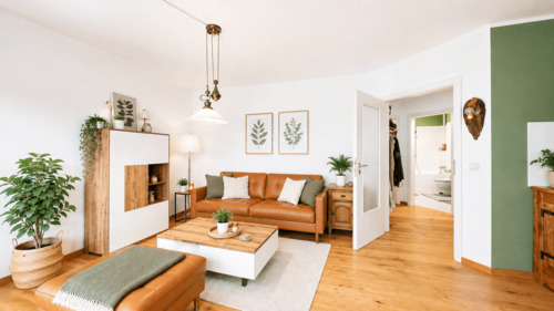 Wohnzimmer - 2 Zimmer Etagenwohnung zum Kaufen in Zwenkau
