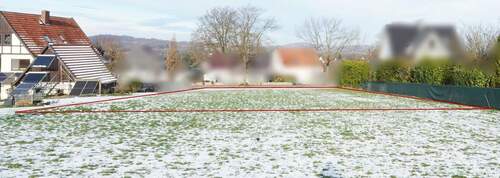 Ansicht Süd mit ca. Grenzen - Flexibel bebaubares Grundstück im Zentrum des Erholungsortes Diestelbruch