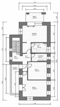 Grundirss - Stadtvilla, Obergeschoss - 