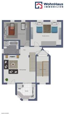 Dachgeschosswohnung links - 