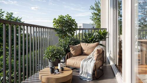 Balkon - Visualisierung - 5 Zimmer Etagenwohnung in Berlin