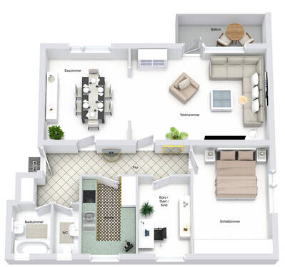 Wohnungsrundriss - 