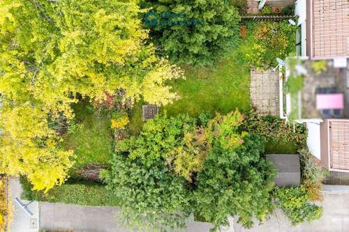 Garten von oben Drohne - 