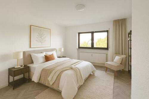 Schlafzimmer - Einrichtungsvorschlag - KI generiert - 