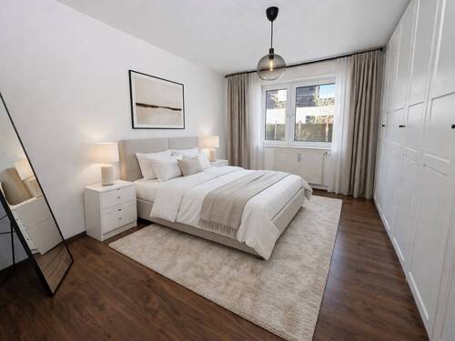 Schlafzimmer_Beispielausstattung - 2 Zimmer Etagenwohnung zum Kaufen in Köln