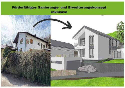 Bestandshaus und Erweiterungen - Hier wächst Ihre Zukunft: förderfähige Sanierung und Erweiterung vorbereitet