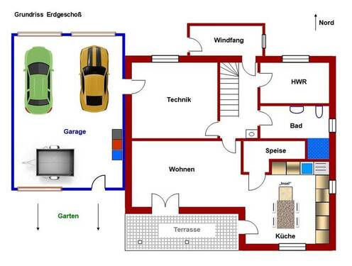 Grundriß Erdgeschoß - 