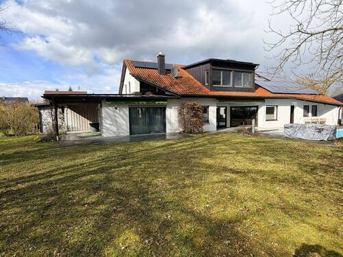 01 ELW Anbau Wohnhaus Gartenansicht - Einliegerwohnung in ruhiger Lage zw. Rain und Don. ab sofort zur Miete!