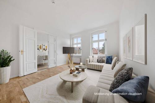 Wohnzimmer - ***BEZUGSFREI: Frisch renovierte Altbauwohnung mit Balkon***