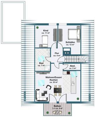 Dachgeschoss (Ausbauvorschlag) - 