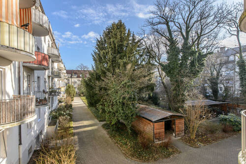 Blick zum Gemeinschaftsgarten - 