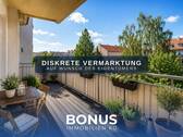 Musterfoto _erstellt mit KI - 3-Zimmer-Altbauwohnung mit großem Balkon, hohen Decken und separater Küche
