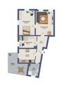 Visualisierter Grundriss - 3 Zimmer Etagenwohnung zum Kaufen in Dresden