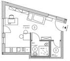 Grundriss Apartment Nr. 2 - 