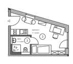 Grundriss Apartment Nr. 3 - 