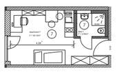 Grundriss Apartment Nr. 7 - 