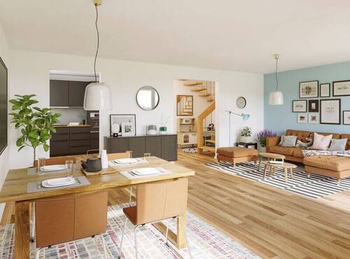 Wohnzimmer - 4 Zimmer Doppelhaushälfte in Heiningen